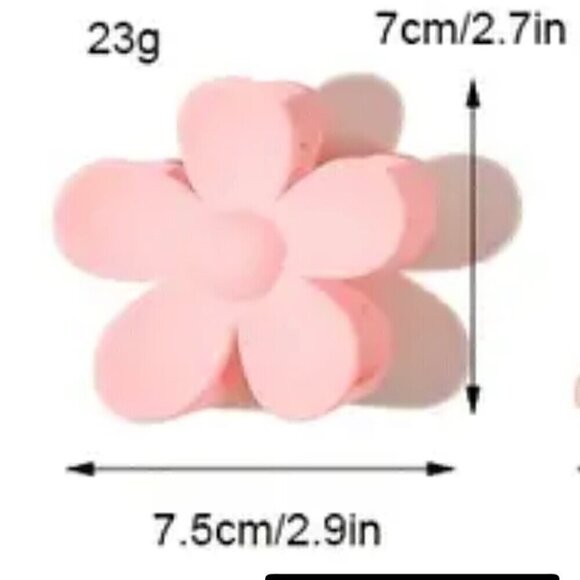 Pink flower Claw Clip NWT - Picture 3 of 4